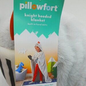 Pillowfort Hooded Blanket Knight Medieval Theme Plush Soft Kids One Size